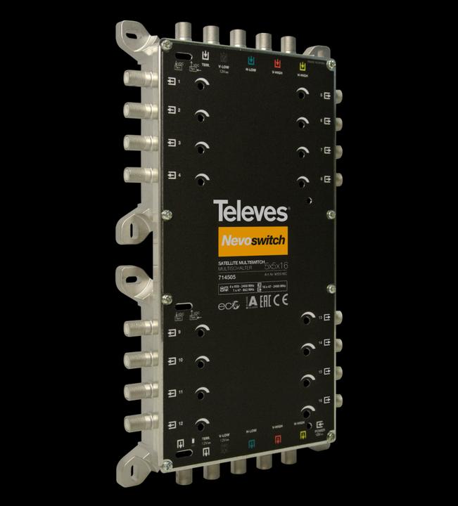 Produktbild Televes Multischalter 12,70cm (5") 16 Guss NEVO recpower kask. MS516C (MS516C) (Multischalter)