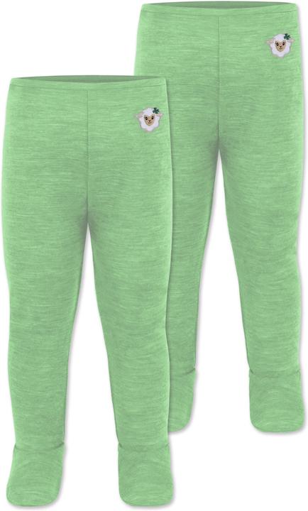 Produktbild Normani 2er Pack Baby Merino Hose mit Füssen - 9537 (74)