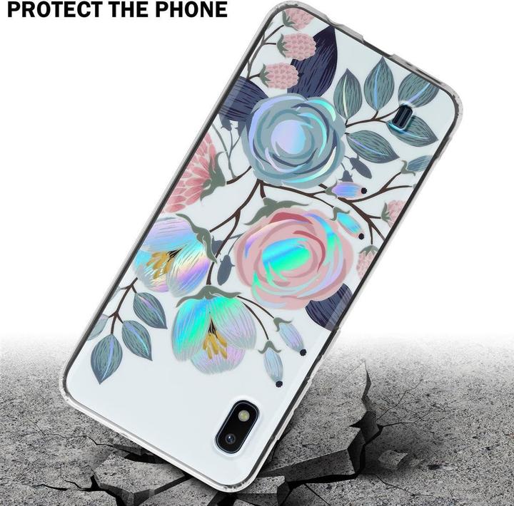 Produktbild Cadorabo IMD TPU Bunte Blumen & Blätter Cover (Samsung Galaxy A10, HTC One M10)