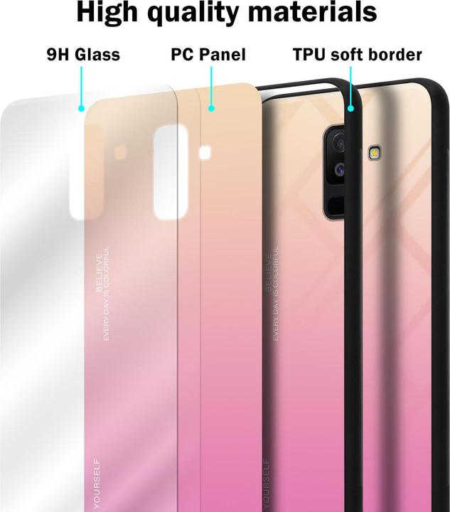 Immagine prodotto Cadorabo Copertura in vetro TPU 2 colori (Samsung Galaxy A6+)