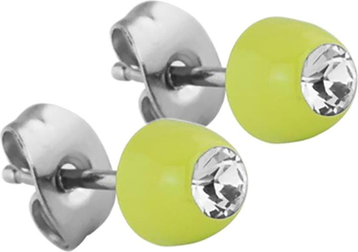 Image du produit Star Piercing Boucles d'oreilles jaune avec cristal Swarovski argenté (sans laiton)