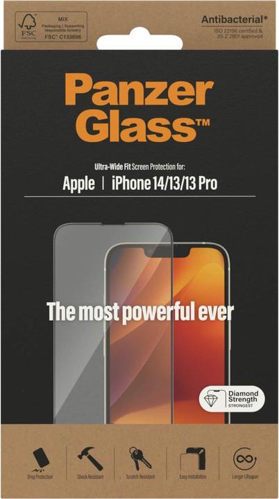 Actual product image PanzerGlass Ultra-Wide Fit (1 Piece, Apple iPhone 13)