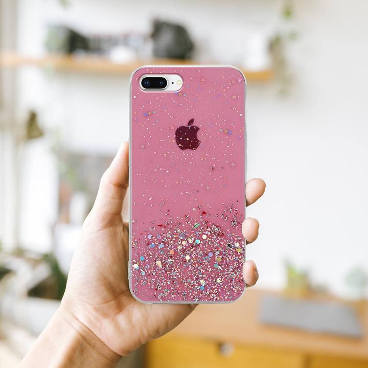 Productafbeelding Cadorabo TPU hoes fonkelende glitters (Apple iPhone 7 Plus, Apple iPhone 7s Plus)