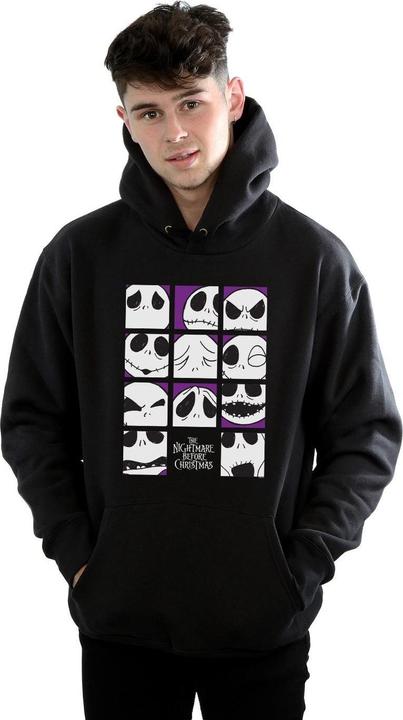 Immagine prodotto Disney Nightmare Before Christmas Many Faces Of Jack Squares Felpa con Cappuccio Uomo (4XL)