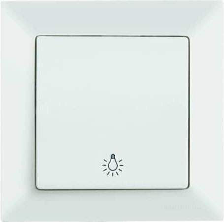 Actual product image Mutlusan Candela push-button light switch flush-mounted white