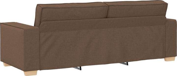 Produktbild VidaXL 3-teiliges Sofaset mit Kissen braunes Gewebe (3-Sitzer)