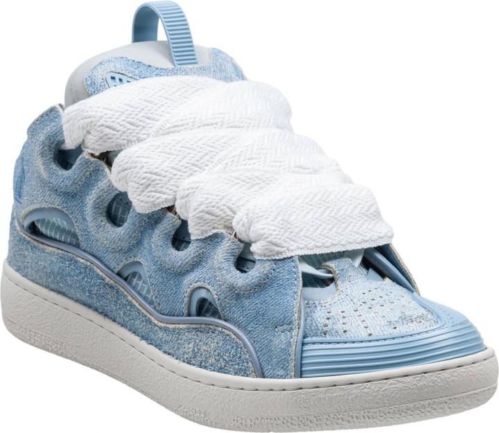 Immagine prodotto Lanvin curb sneakers in leather and mesh color denim blue (42)