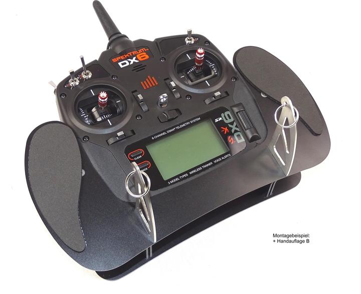 Actual product image AHLtec Transmitter console DX6 (V2, G2, G3) & DX7 & DX8 G2 in black