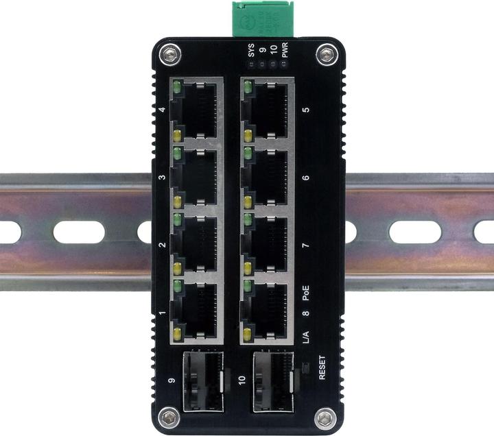 Produktbild Exsys Web-Managed Mini PoE+ Switch 8x 1 Gbit/s + 2x SFP (10 Ports)