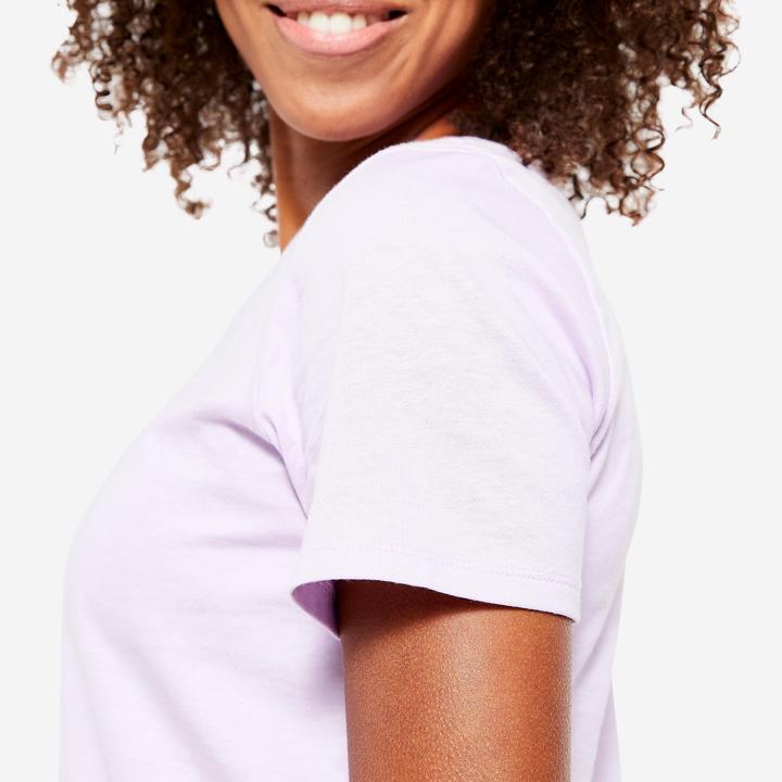 Produktbild Domyos T-Shirt Damen V-Ausschnitt - 500 blasslila (L)