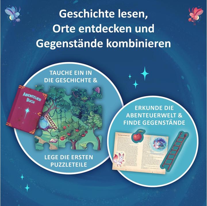 Actual product image Kosmos Adventure Puzzle: The light in the enchanted forest (200 pieces)