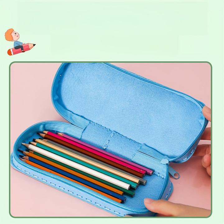 Image du produit Activity Board Set Handmade Sewing Fun Pencil Case Kit, DIY Stickerei Anfänger Handwerk Kunst, Polyester Nähen