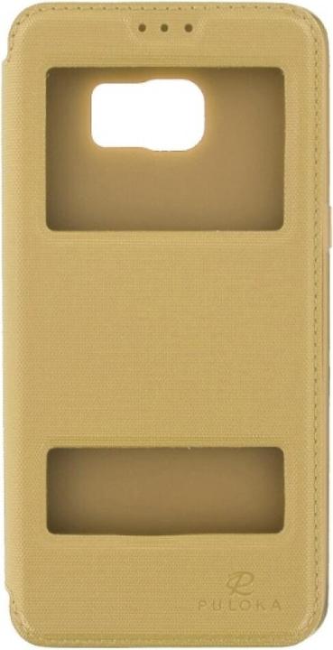 Image du produit Puloka Étui à clapet Samsung Galaxy S6 Edge Plus Gold (Samsung Galaxy S6 Edge+)