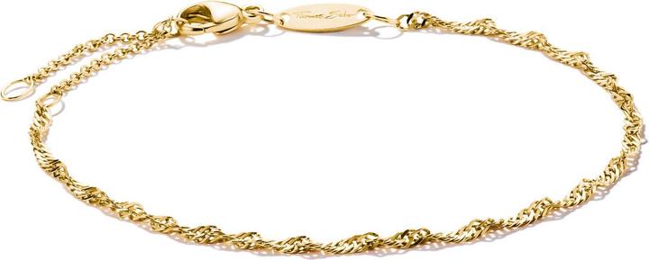 Immagine prodotto Thomas Sabo Charm-Armband Singapur Design vergoldet (19 cm, Argento 925)