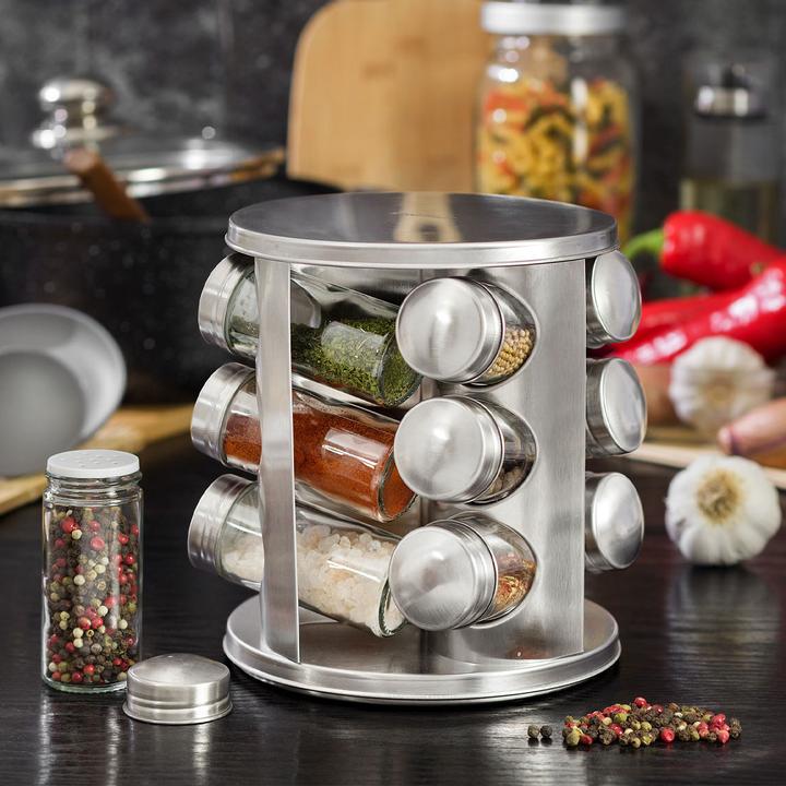 Image du produit Kinghoff Porte-épices avec récipients pour épices, 13 pcs.