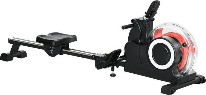 Actual product image Swisshandel24 Water rowing machine, foldable, 6 resistances, display, mobile phone holder, up to 120kg, metal