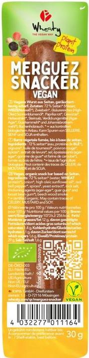 Immagine prodotto Wheaty Merguez Snacker VEGAN Organic (30 g)