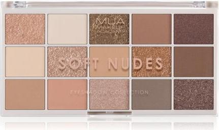 Actual product image MUA Makeup Academy MUA 15 Shade Eyeshadow Palette Soft Nudes - 12g (Soft Nudes)