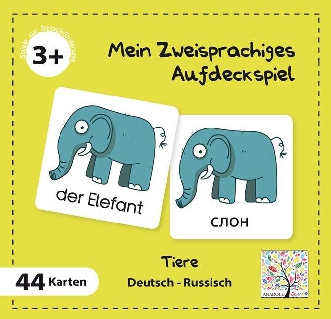 Produktbild Mein Zweisprachiges Aufdeckspiel, Tiere, Russisch (Kinderspiel) (Russisch)