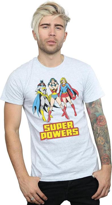 Actual product image DC Super Hero Girls Mens Super Power Wonder Woman Group Cotton T-Shirt (XL)
