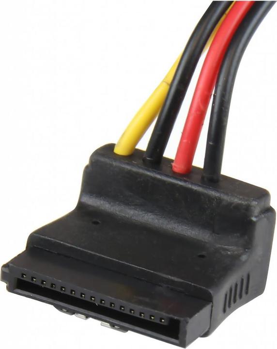 Immagine prodotto StarTech Cavo di alimentazione da Molex a SATA Y a 4 pin da 30 cm ad angolo retto - Cavo splitter da Molex a