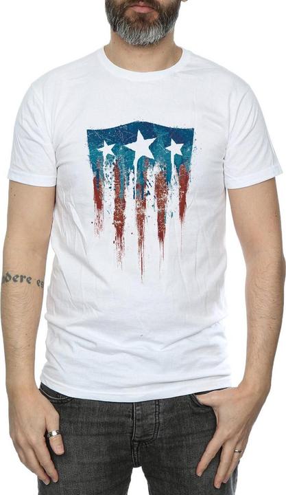 Produktbild Captain America Flagge Schild TShirt (XXL)
