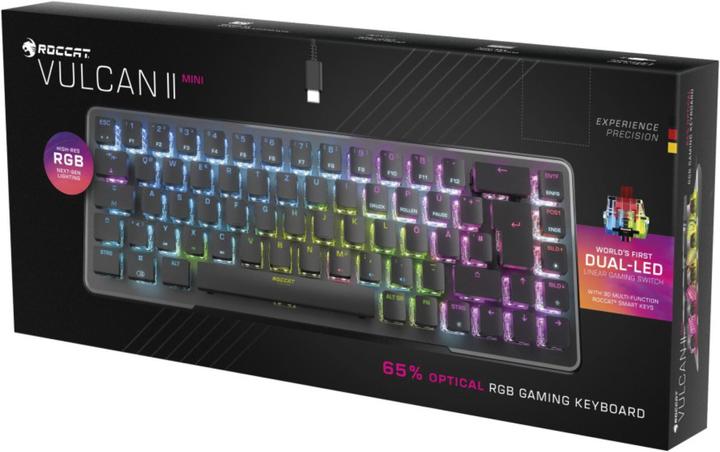 Actual product image Roccat Vulcan II Mini gaming keyboard, mechanical, linear keys, black (DE, Cable)