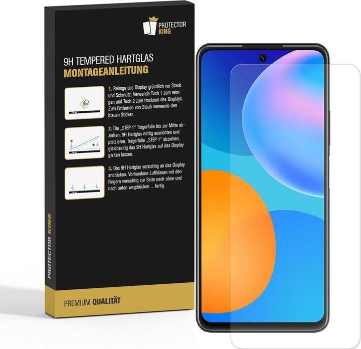 Actual product image Protectorking 3x real tempered 9H armoured glass 3D CLEAR (3 Piece, Huawei P Smart (2021))
