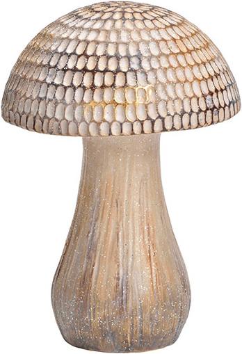 Produktbild G. Wurm Pilz mit Glitter aus Ton Champagner (B/H/T) 16x23x16cm