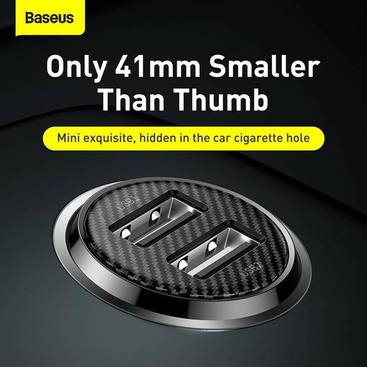 Immagine prodotto Baseus Caricatore da auto Grain Pro 2x USB 4,8A (nero)