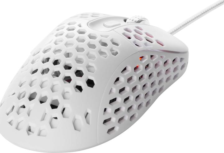 Produktbild Deltaco GAMING White LINE 65g Gewicht, 400-6400 DPI, 1000 Hz, weiss (Kabelgebunden)