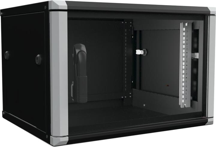 Enoc Wandkast 6U 2-delig sw 19"600x500x334mm W2 6-65-S (60 cm, 40.20 cm)