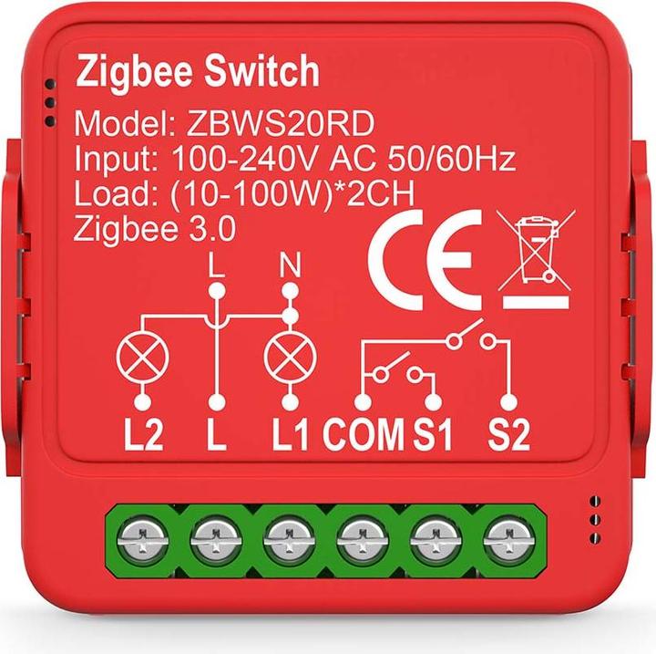 Produktbild Nedis SmartLife Power Switch | Zigbee 3.0 | 2x100 W | Terminal Anschluss | App erhältlich für: Androi