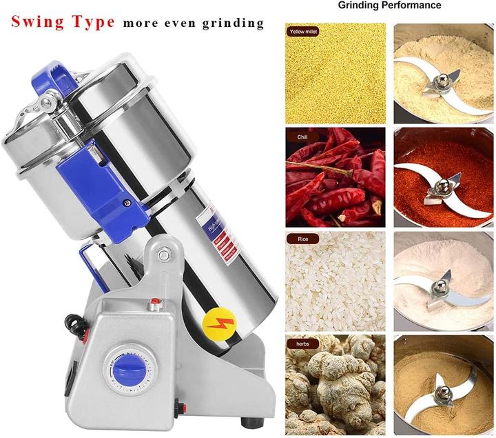 Immagine prodotto Moongiantgo Mulino elettrico per cereali da 400 g (1800 W)