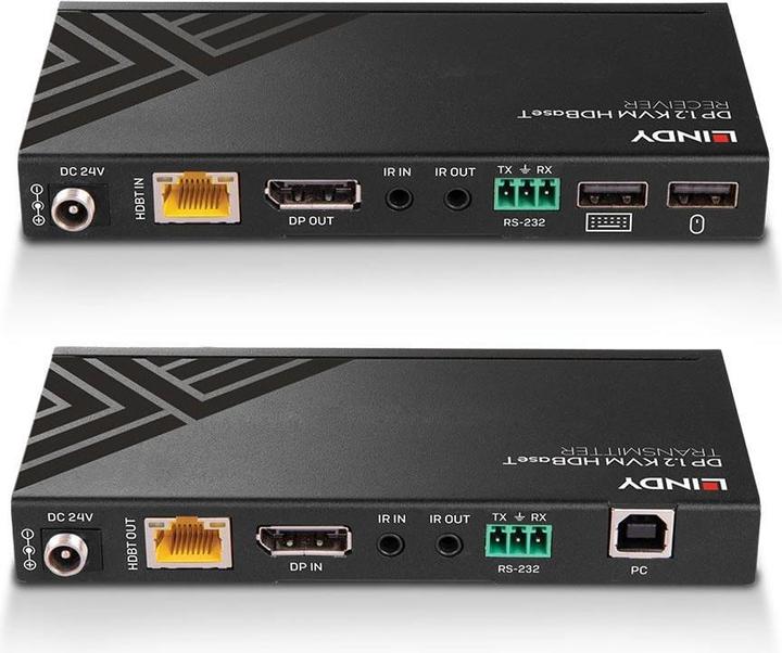 Actual product image Lindy 150m Cat.6 Displayport &USB KVM HDBaseT Ext IR/RS232