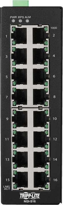 Actual product image Eaton TRIPPLITE 16-Port Lite Managed Industrial Gigabit Ethernet Switch - 10/100/1000mbps -10 to 60 (16 Ports)
