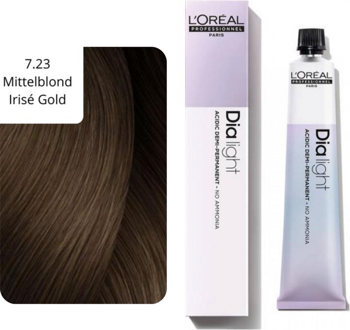 Produktbild L'Oréal Professionnel Dialight Haartönung (7.23 Mittelblond Irisé Gold)