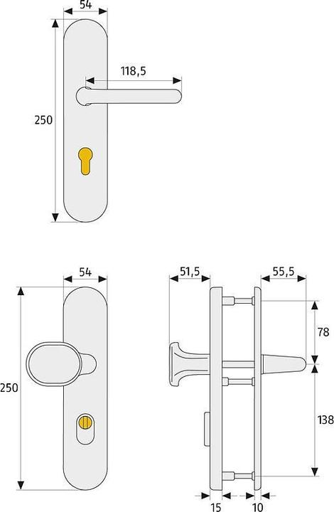 Produktbild Abus KLZS714 F2 Schutzbeschlag rund DG, neusilber (Türschildgarnitur)