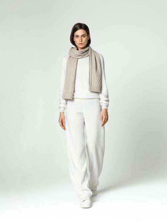 Image du produit Furnari Écharpe tricotée 100% cachemire - Beige clair