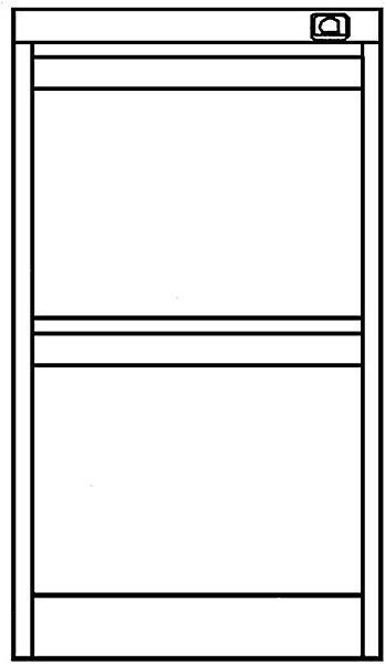Actual product image Bisley hanging file cabinet, 1-track (41.5 x 62.5 x 71.5 cm)