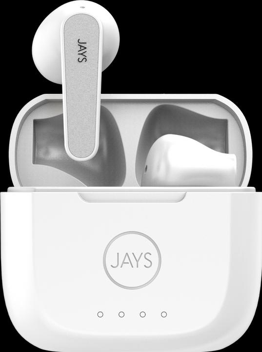 Image du produit Jays t-Five + True Wireless blanc/argent contrôle tactile (18 h, Sans fil)