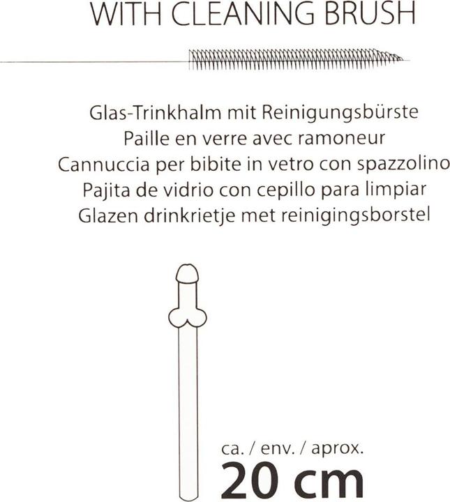 Produktbild NoBraPro Glass Drinking Straw Willy (4 x)