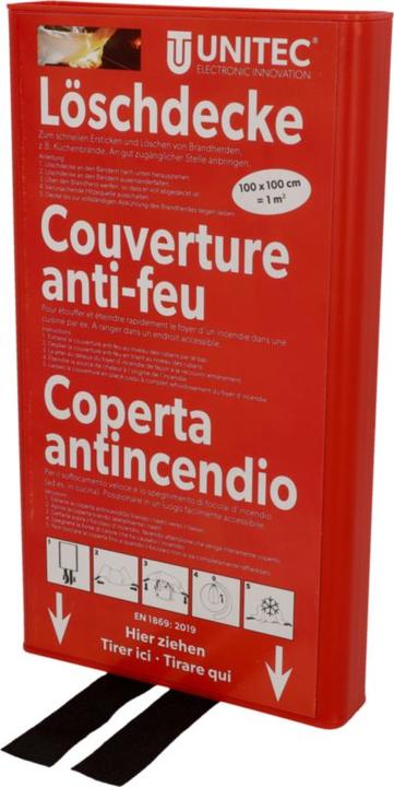 Unitec Couverture anti-feu 100 x 100cm