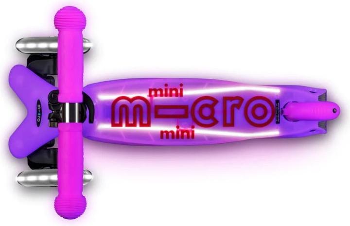 Actual product image Micro Scooter Mini Deluxe Glow Plus LED Pink