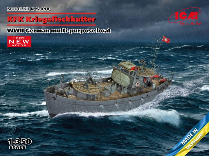 Actual product image ICM KFK Kriegsfischkutter, WWII German multi-purpose boat(100% new molds)