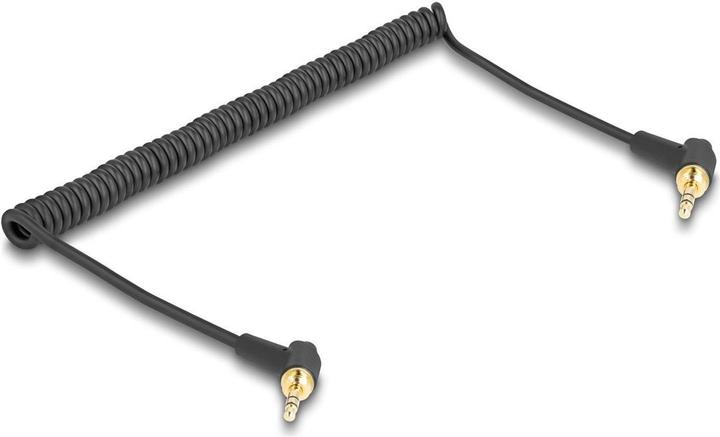 Actual product image Delock Coiled cable 3.5 mm 3 pin jack plug to jack plug (0.75 m)