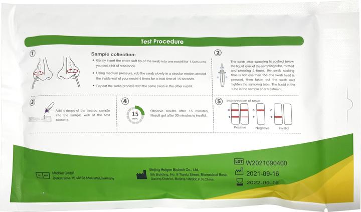 Actual product image Hotgen nasal test antigen test 1 piece (1 x)