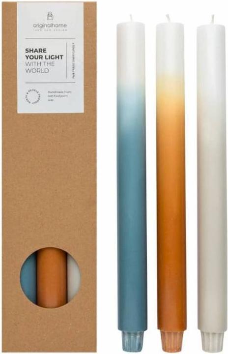 Original Home 3 bougies dégradées océan (3 pcs.)