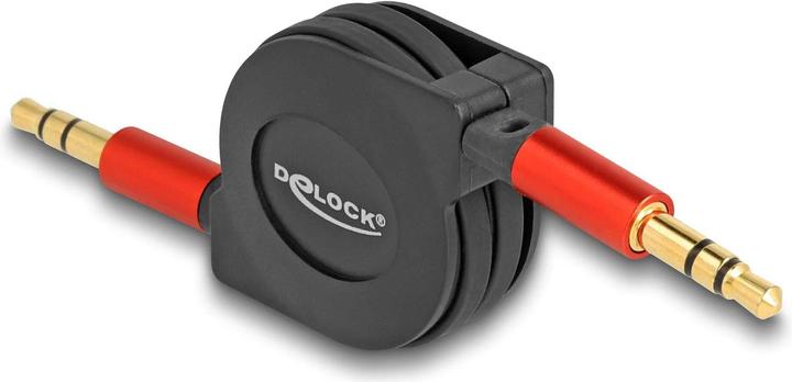Delock Audio retractable cable 3.5 mm 3 pin jack plug to jack plug 90 cm (0.90 m, 3.5mm jack (AUX))