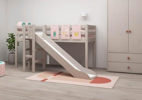 Produktbild Flexa Halbhohes Bett Classic mit Rutsche und Plattform (90 x 200 cm)